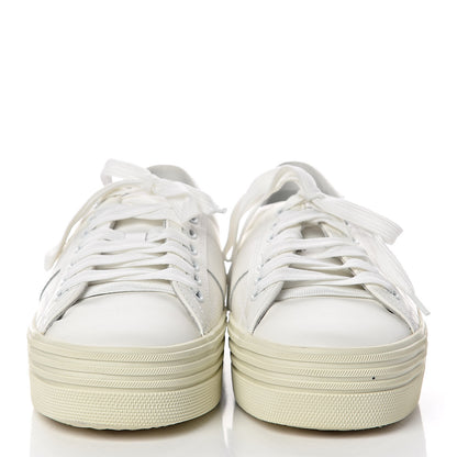 Saint Laurent Calfskin Court Sneakers 36 White 2 of 8