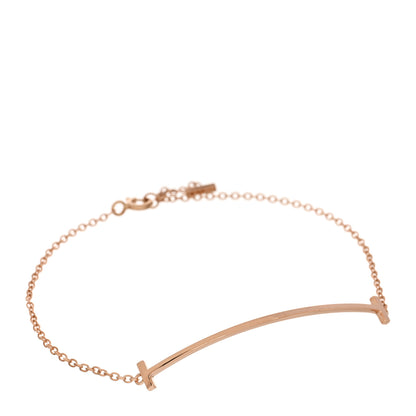 Tiffany 18K Rose Gold T Smile Bracelet 1 of 4