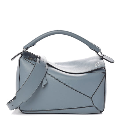 Loewe Calfskin Medium Puzzle Bag Stone Blue 1 of 9