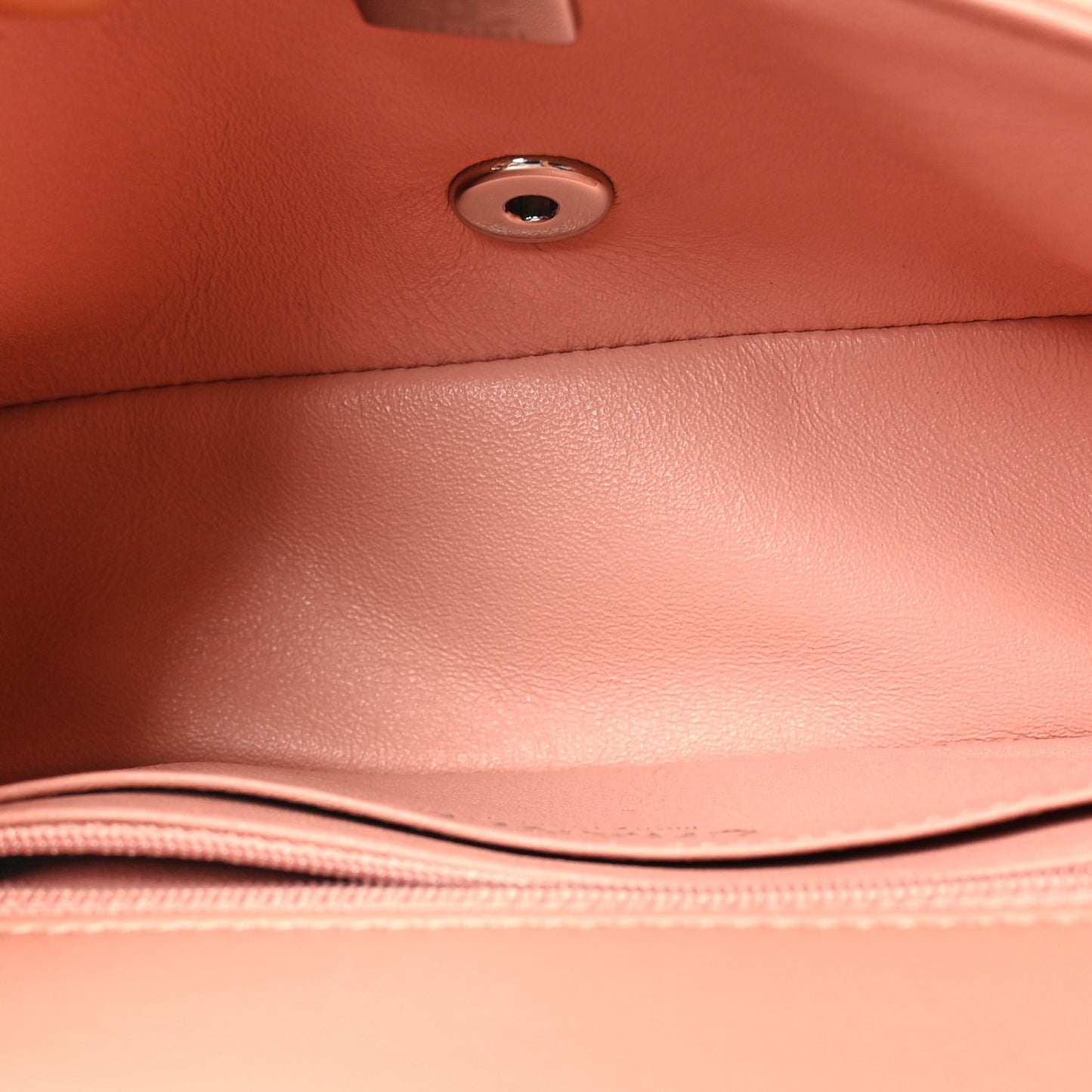 Lambskin Quilted Mini Rectangular Flap Light Pink