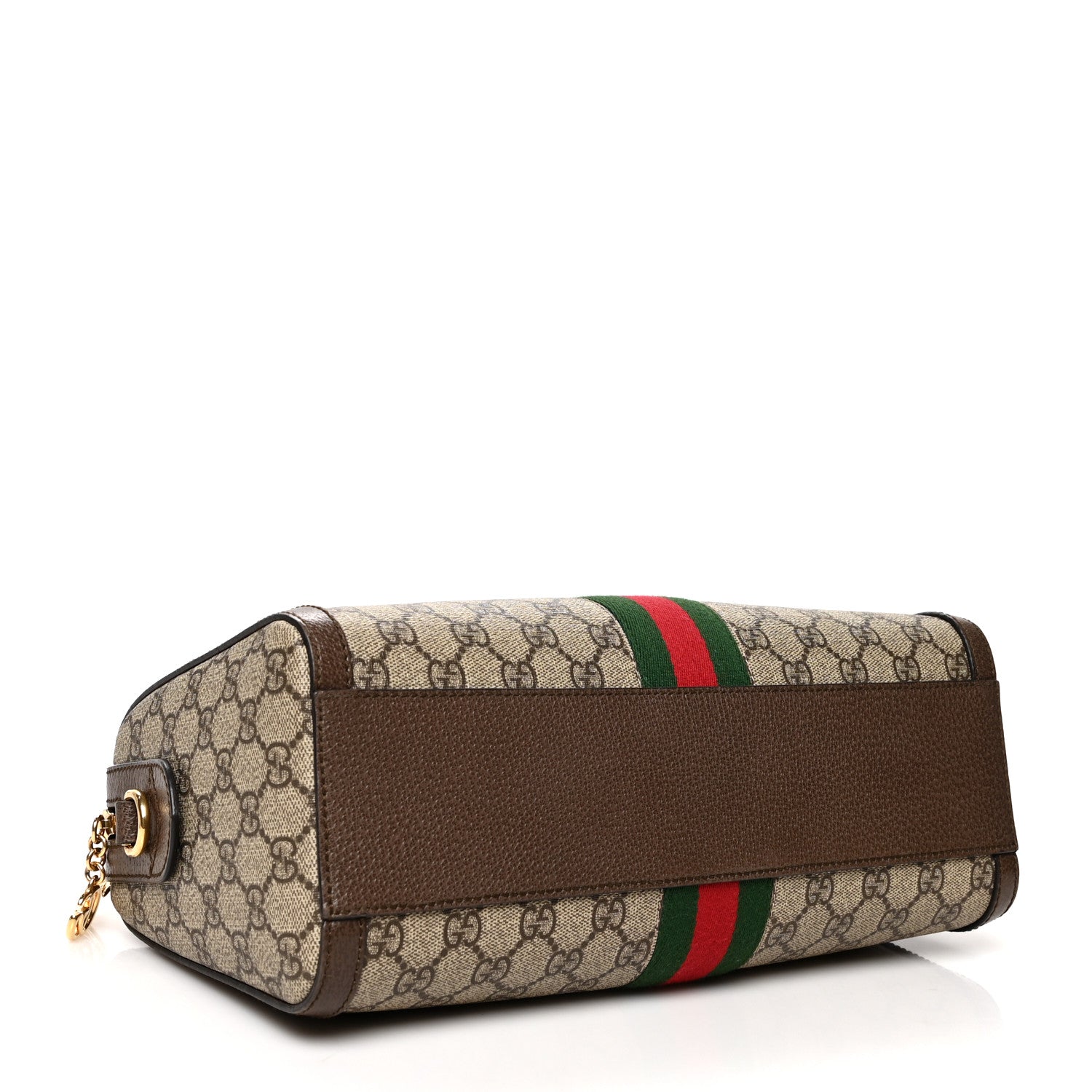 Gucci GG Supreme Monogram Web Medium Ophidia Boston Brown 4 of 10