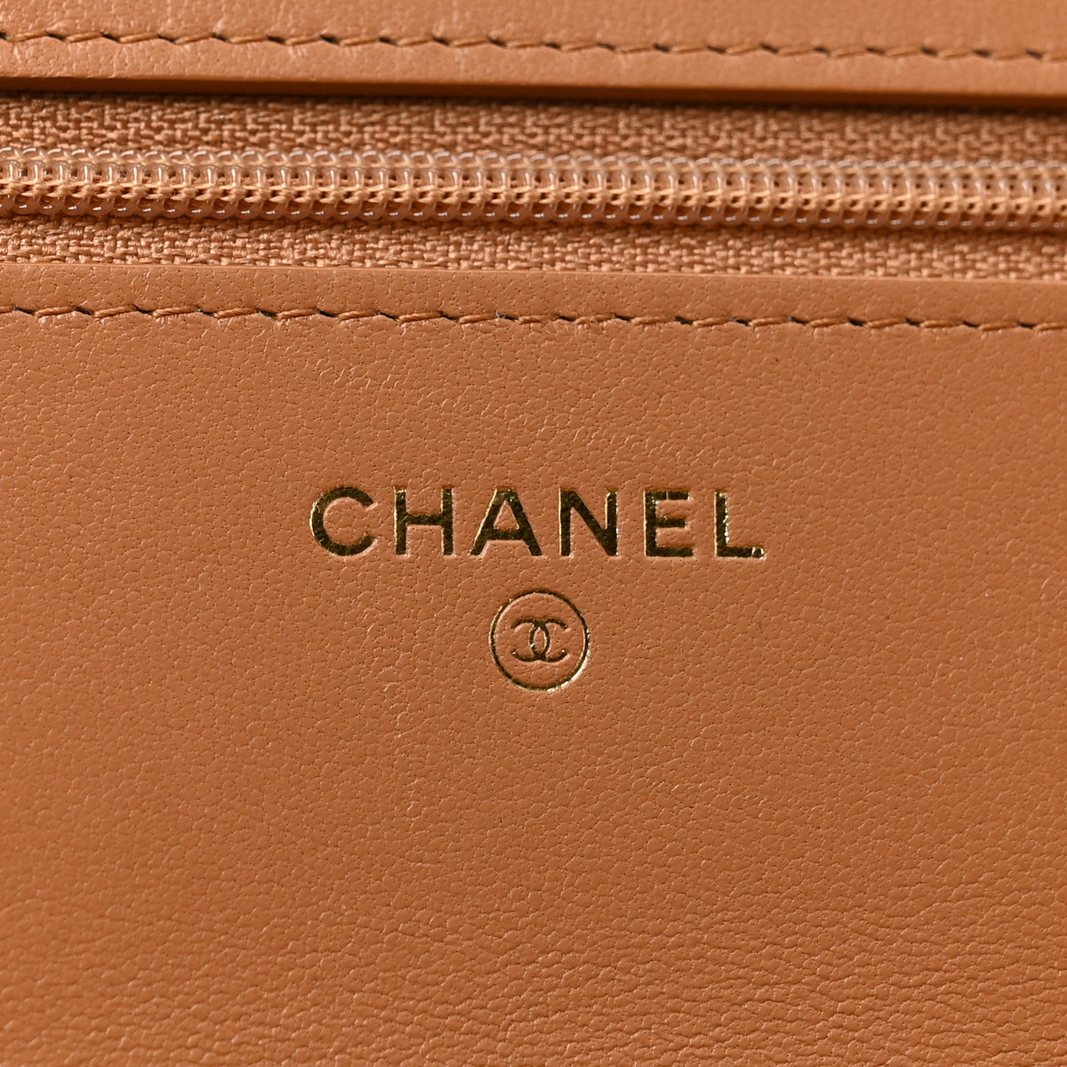 Chanel Lambskin Quilted Chanel 19 Wallet On Chain WOC Brown 5 of 13