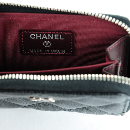 Chanel Caviar Quilted Zip Coin Purse Black 6 of 7