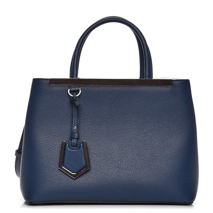 Fendi Vitello Dolce Century Petite 2Jours Tote Blue Rosa Doll 1 of 8