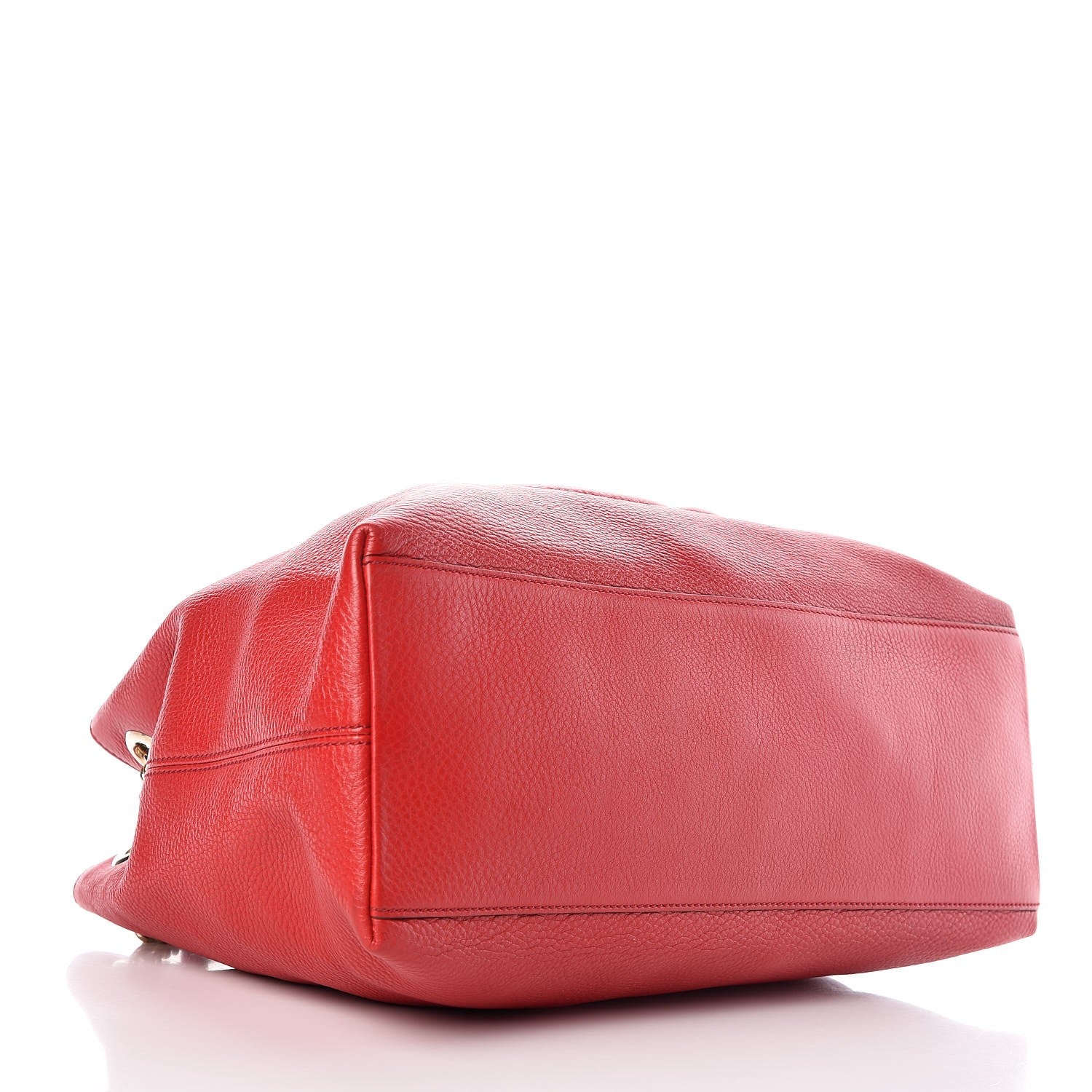 Gucci Pebbled Calfskin Medium Soho Chain Shoulder Bag Tabasco Red 4 of 11