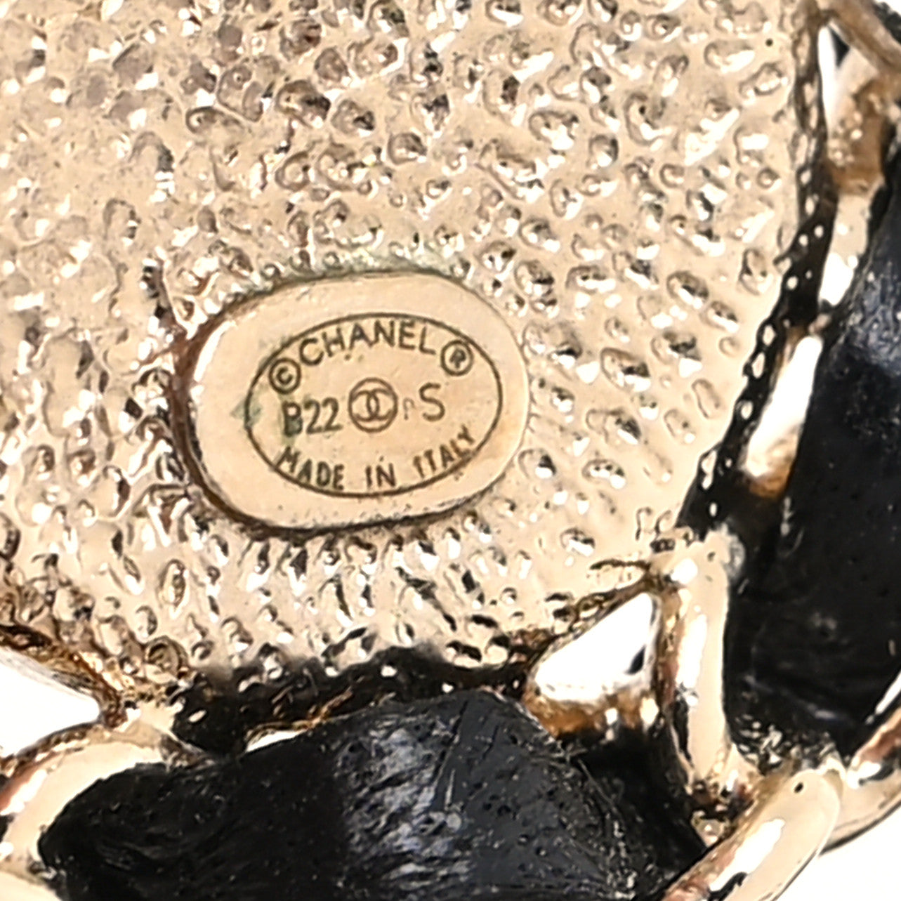 Chanel Lambskin CC Chain Drop Earrings Black Gold 4 of 4