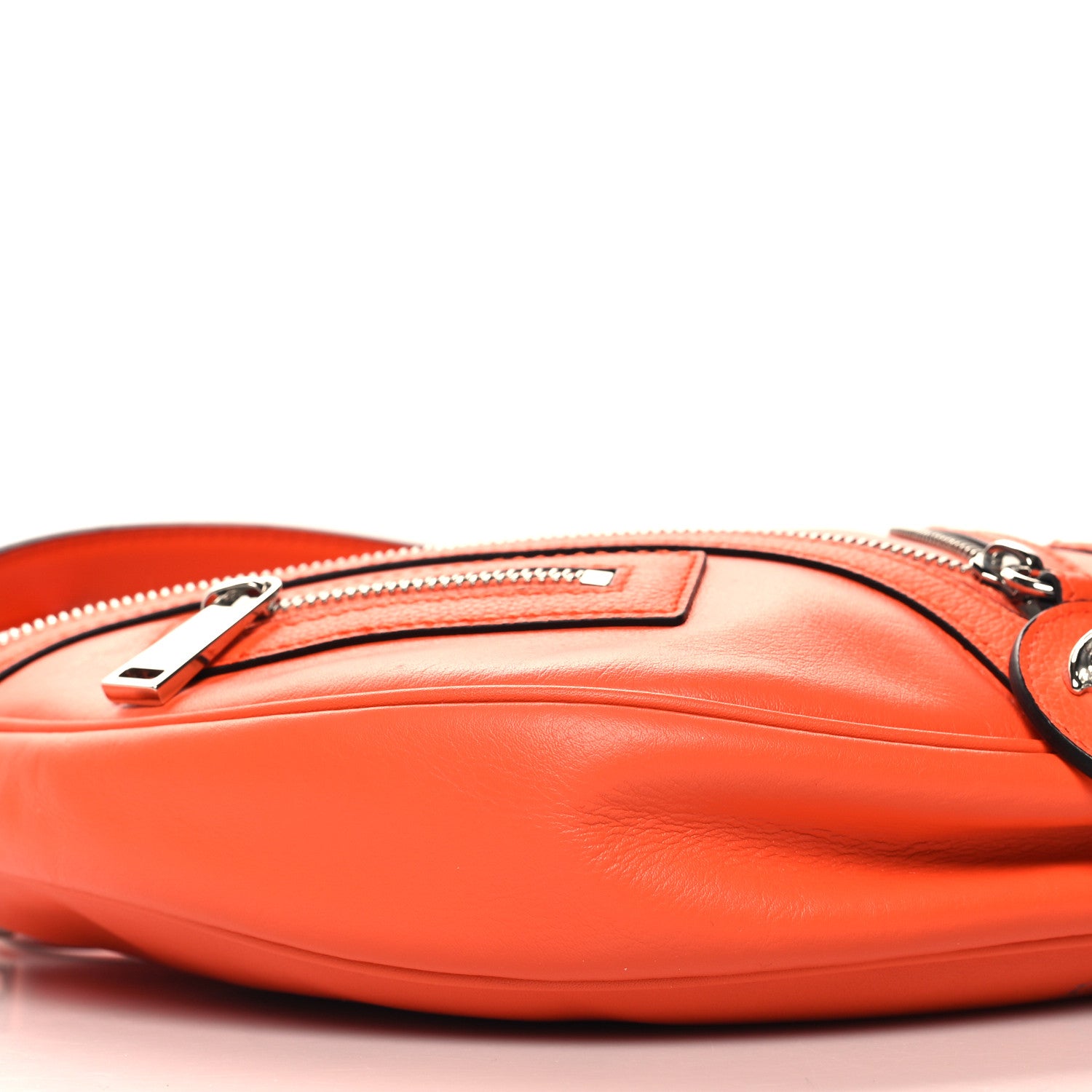 Versace Calfskin Small Repeat Zip Hobo Orange 8 of 9