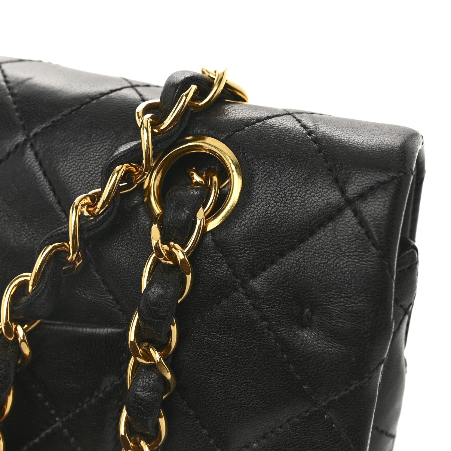 Chanel Lambskin Quilted Medium Double Flap Black 14 of 14