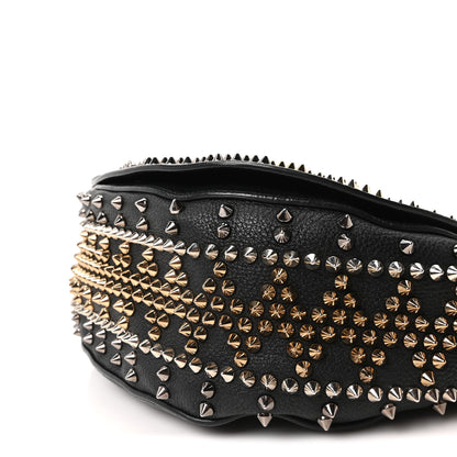 Christian Louboutin Calfskin Mix Chevron Spikes Panettone Messenger Black 17 of 17