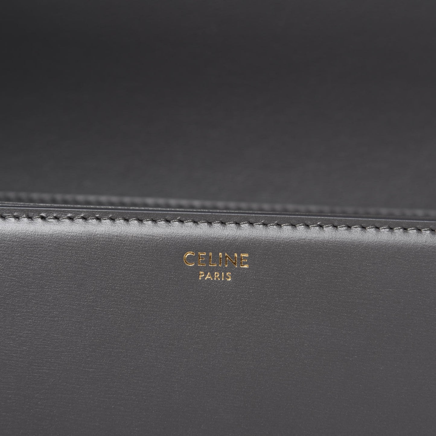 Shiny Calfskin Medium Triomphe Grey