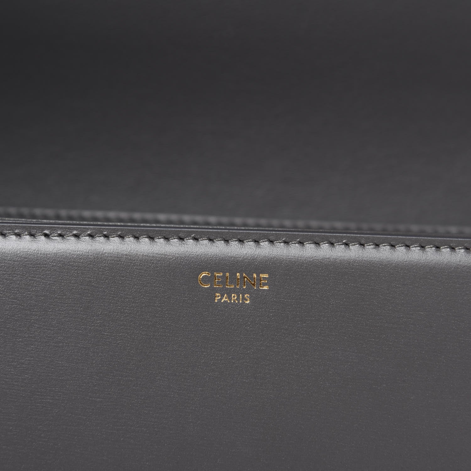 Celine Shiny Calfskin Medium Triomphe Grey 8 of 12