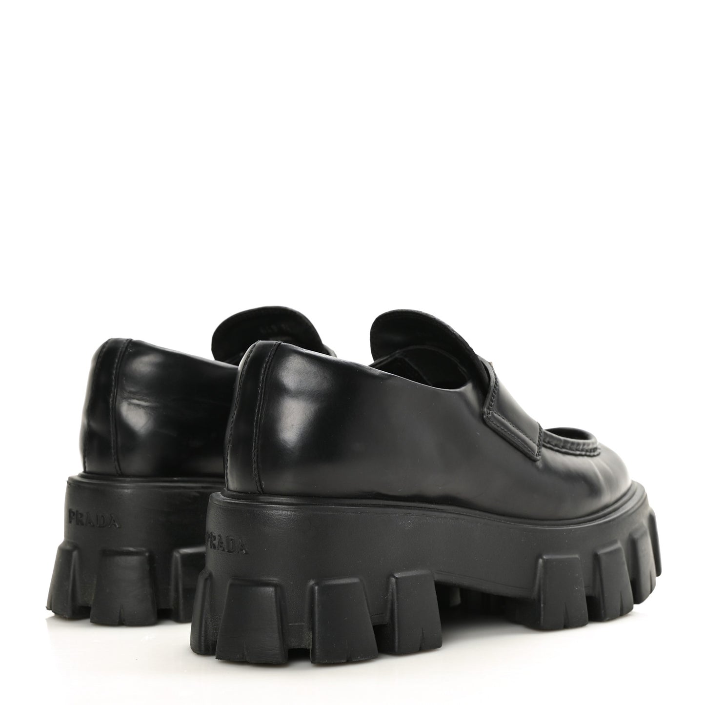 Spazzolato Rois Metal Triangle Logo Monolith 55mm Loafers 35 Black