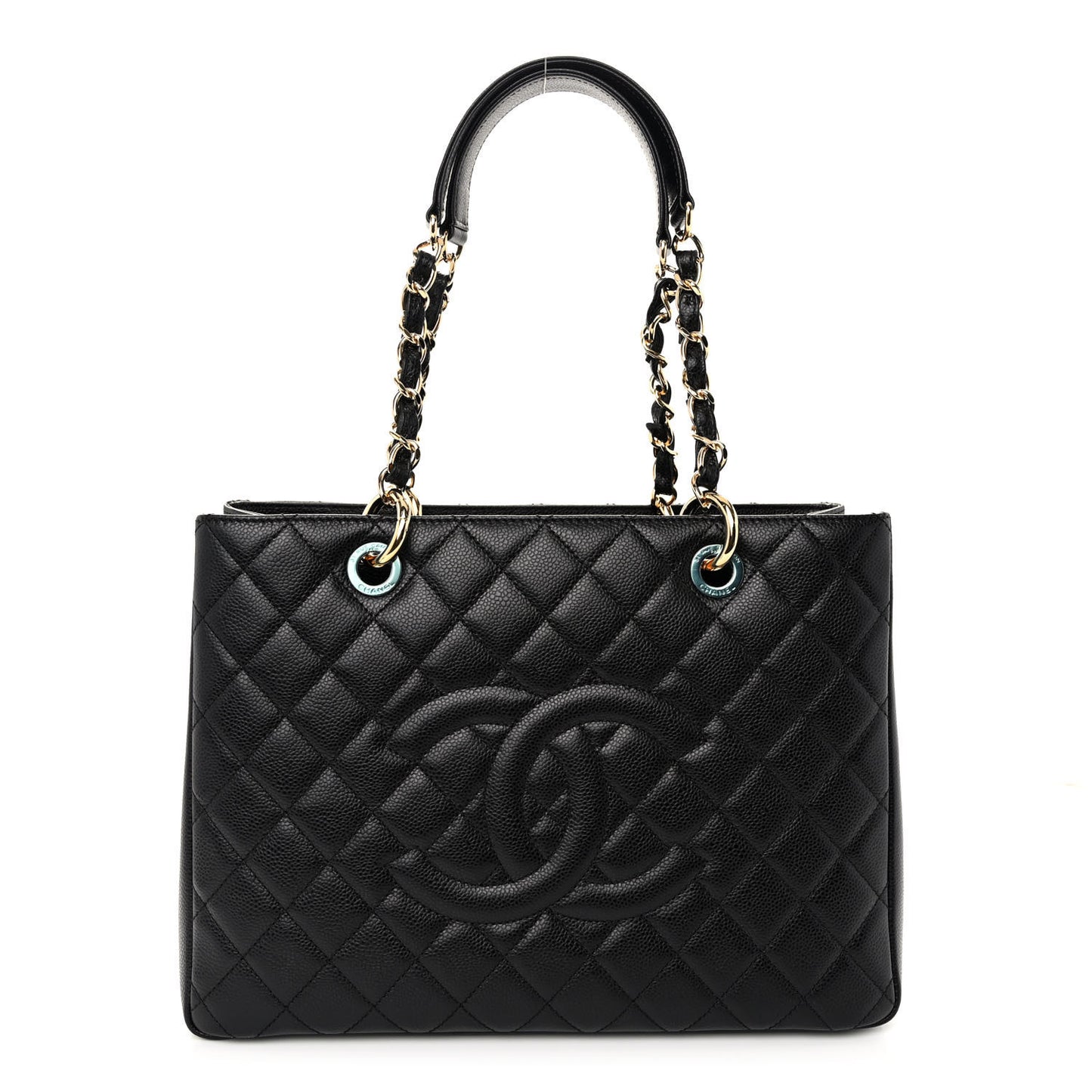 Caviar Quilted Grand Shopping Tote GST Black