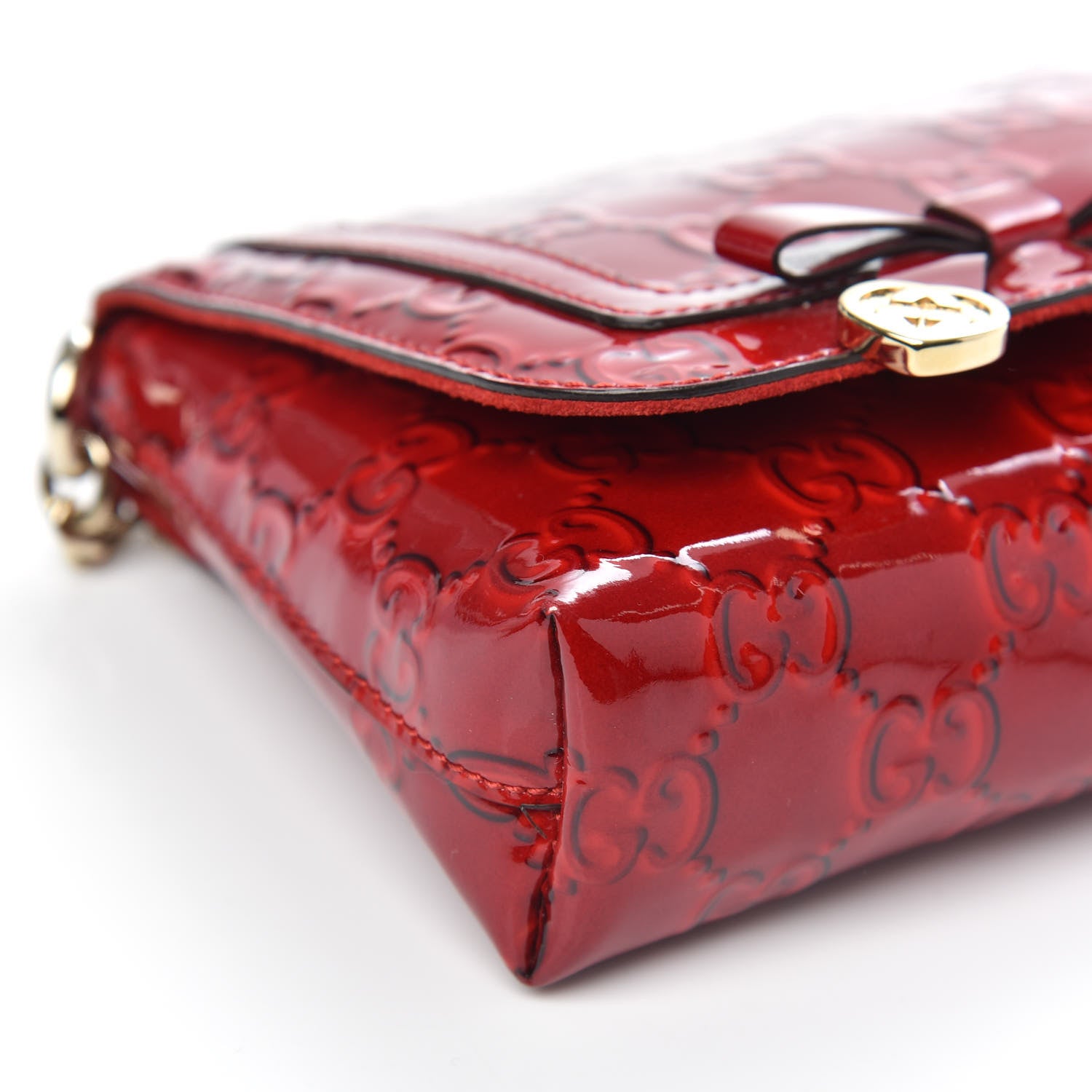 Gucci Patent Guccissima Mini Mayfair Bag Red 8 of 10