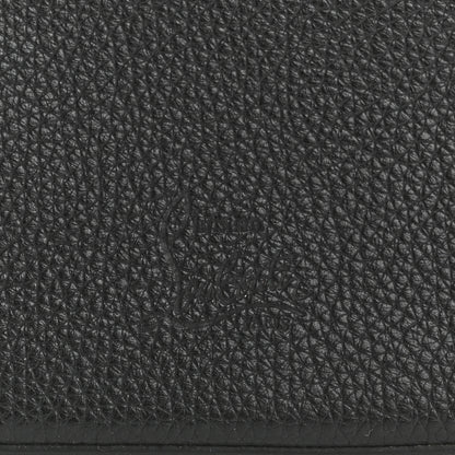 Christian Louboutin Grained Calfskin Carasky Studded Cosmetic Pouch Black Gold 7 of 9