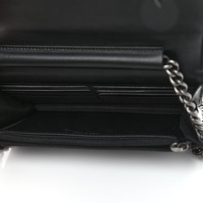 Chanel Caviar Quilted Boy Wallet On Chain WOC Black 4 of 5
