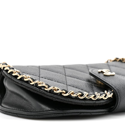 Chanel Caviar Quilted Chain Glasses Case Black 10 of 11