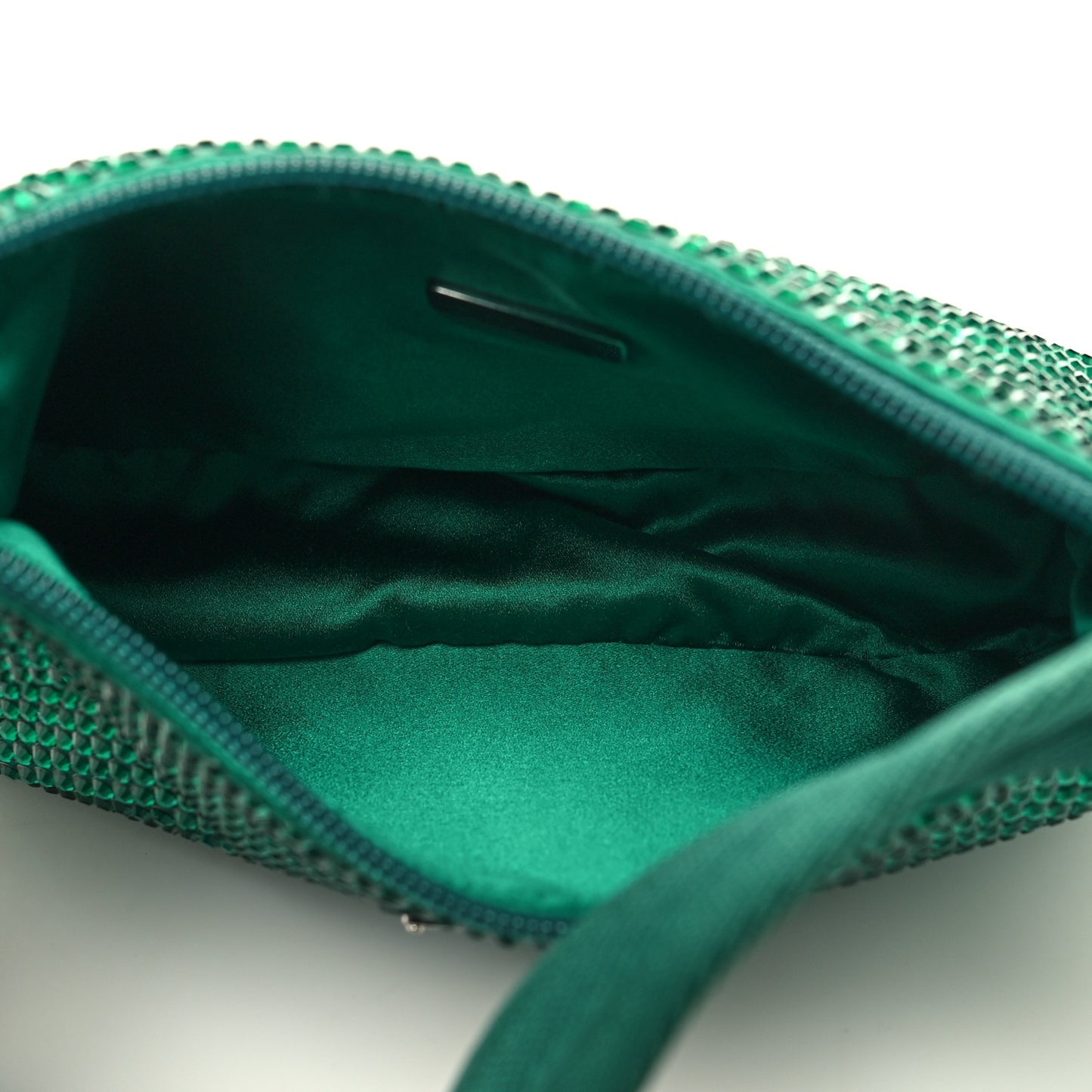 Satin Crystal Mini Re-Edition 2000 Bag Mango