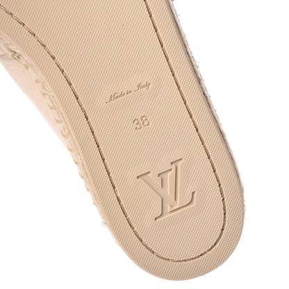 Louis Vuitton Canvas Waterfall Espadrille Flats 38 Ecru 7 of 10