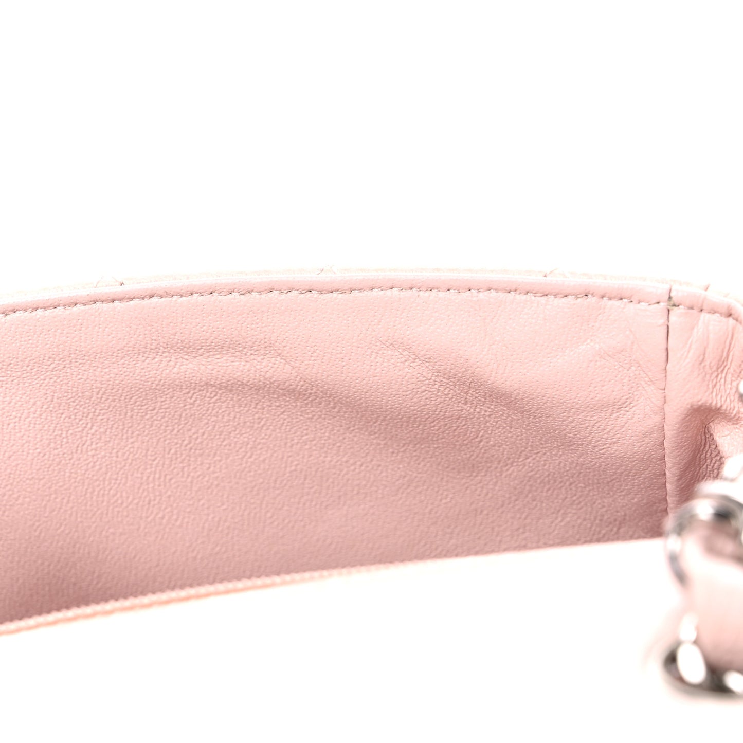 Caviar Quilted Mini Rectangular Flap Light Beige