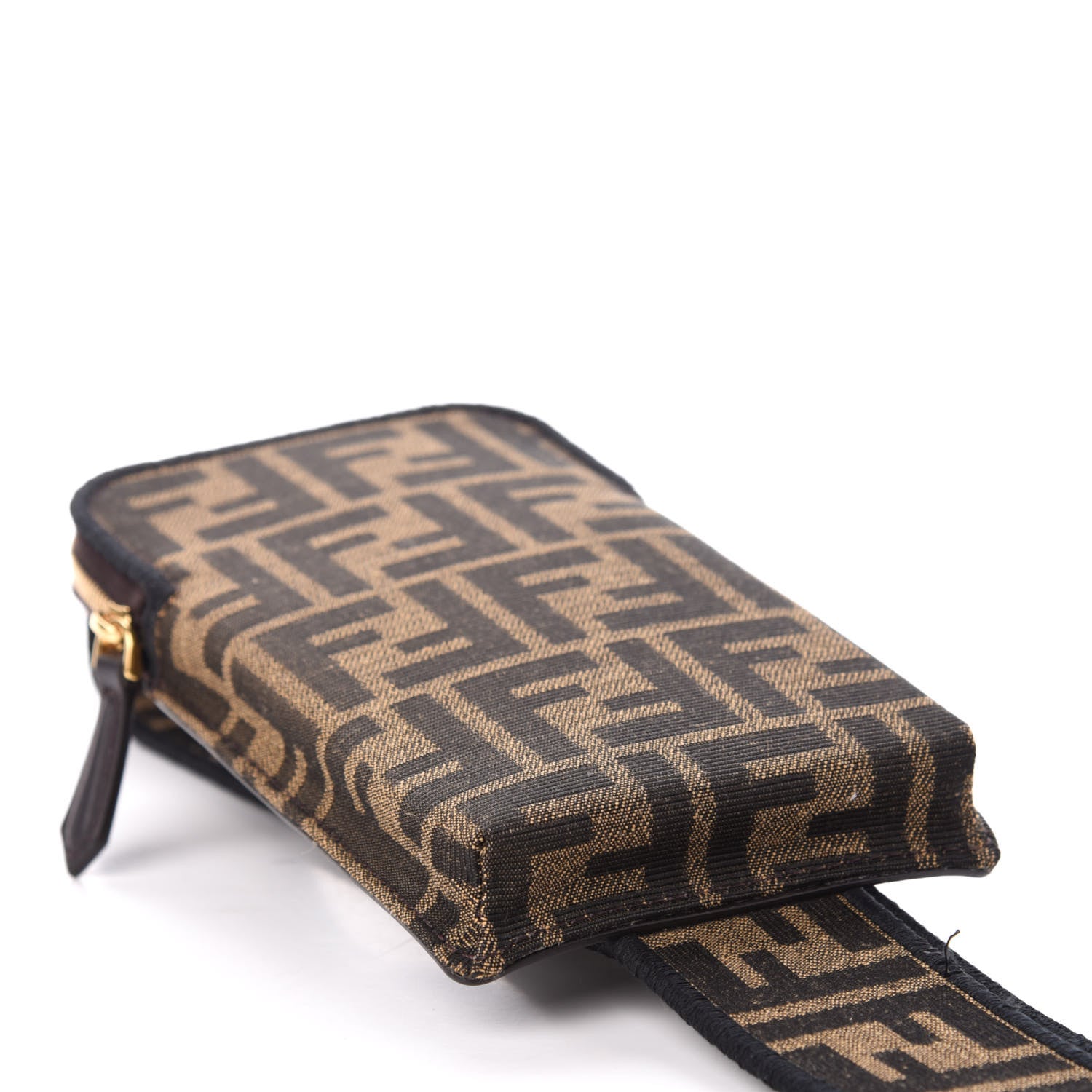 Fendi Fabric Jacquard FF 1974 Cell Pocket Strap You Tobacco Moro Black 6 of 11
