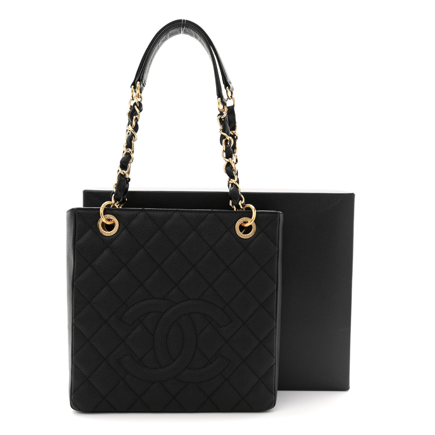 Chanel Caviar Quilted Petit Shopping Tote PST Black 11 of 11