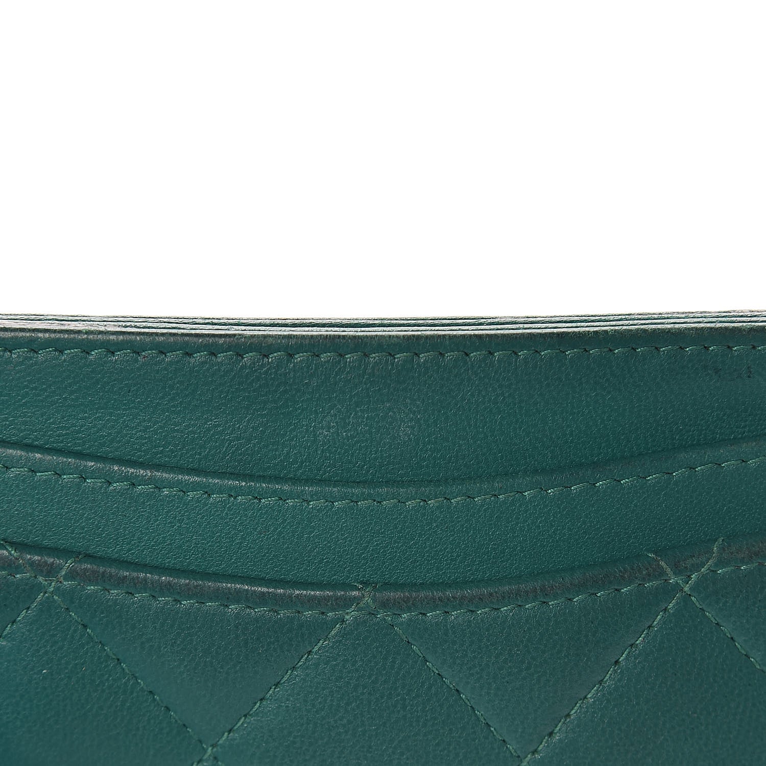 Chanel Lambskin Quilted Card Holder Green 9 of 11