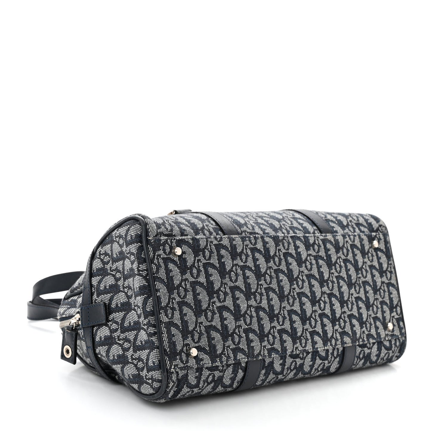 Denim Monogram Charms Shoulder Bag Blue