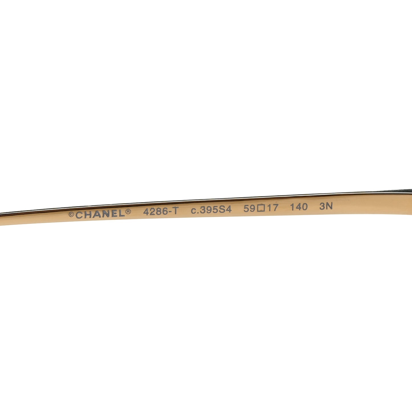 Titanium Cat Eye CC Sunglasses 4286-T Light Gold