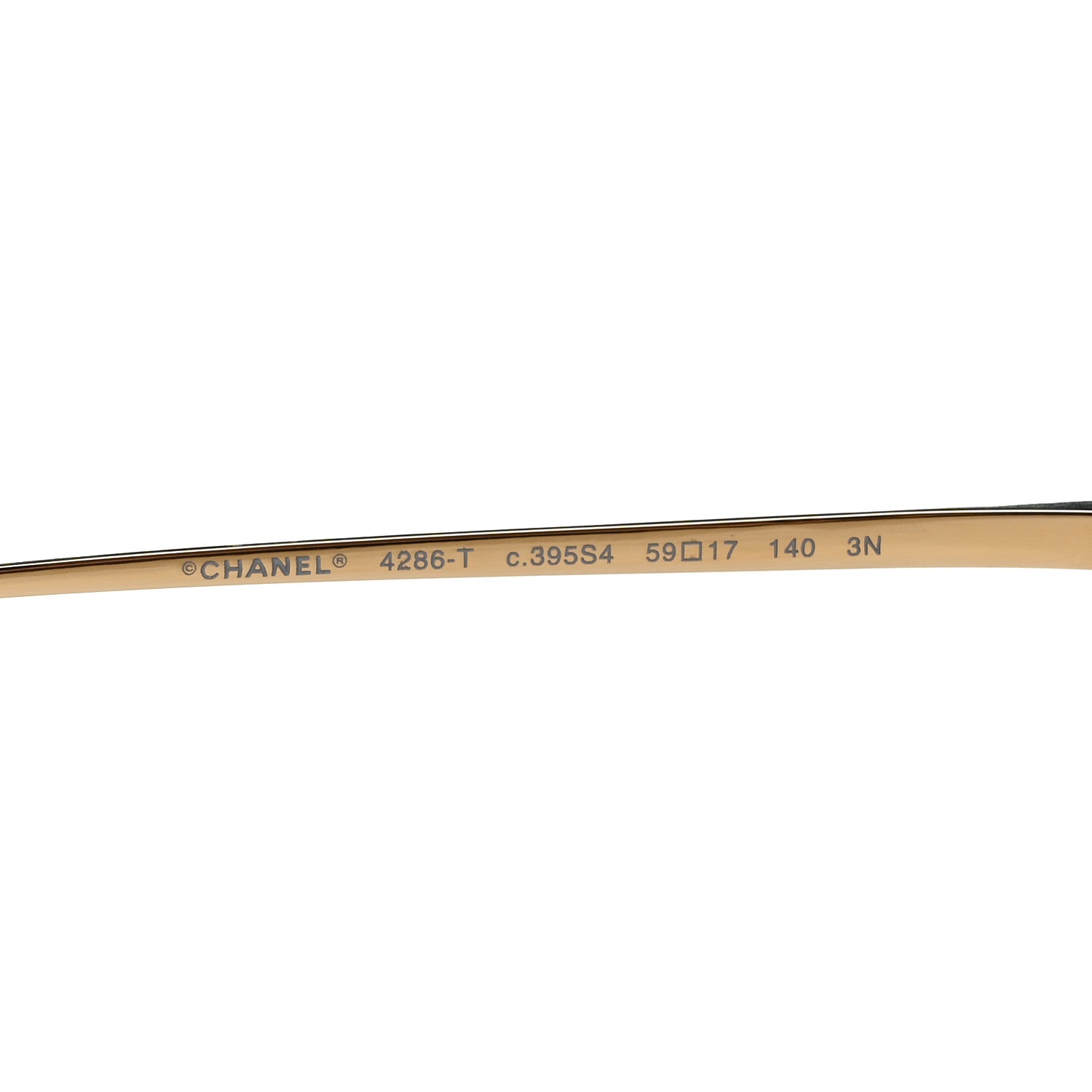 Chanel Titanium Cat Eye CC Sunglasses 4286-T Light Gold 5 of 7