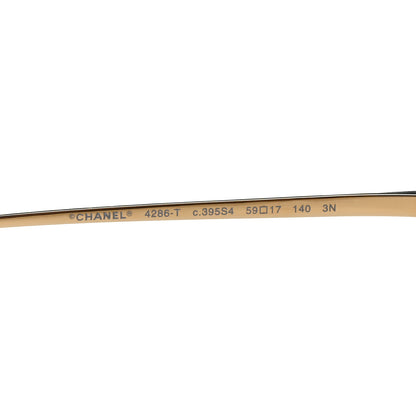 Chanel Titanium Cat Eye CC Sunglasses 4286-T Light Gold 5 of 7