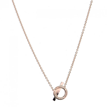 Hermes 18K Rose Gold Diamond Finesse Pendant Necklace 4 of 6
