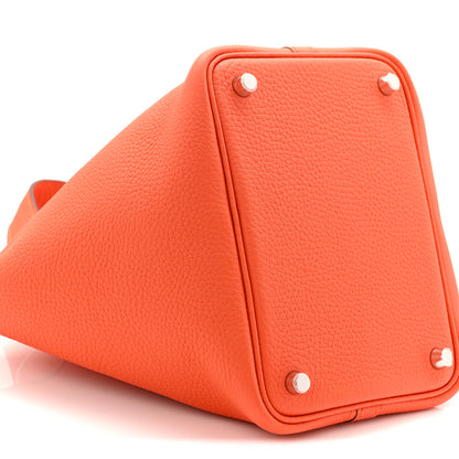 Hermes Taurillon Clemence Picotin Lock 18 PM Tangerine 9 of 11