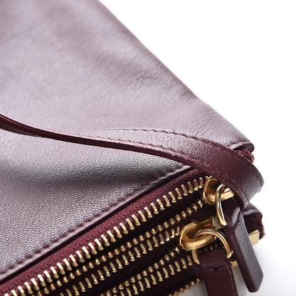 Celine Smooth Lambskin Small Trio Crossbody Bag Burgundy 8 of 11