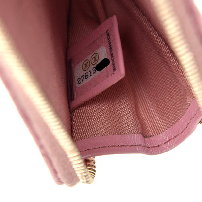 Chanel Iridescent Caviar Quilted Zipped Key Holder Case Rose Pink 7 of 7