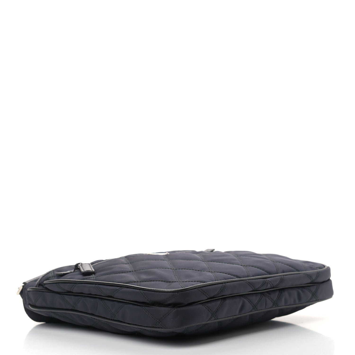 Prada Nylon Tessuto Impuntu Quilted Shoulder Bag Blue Black 4 of 10