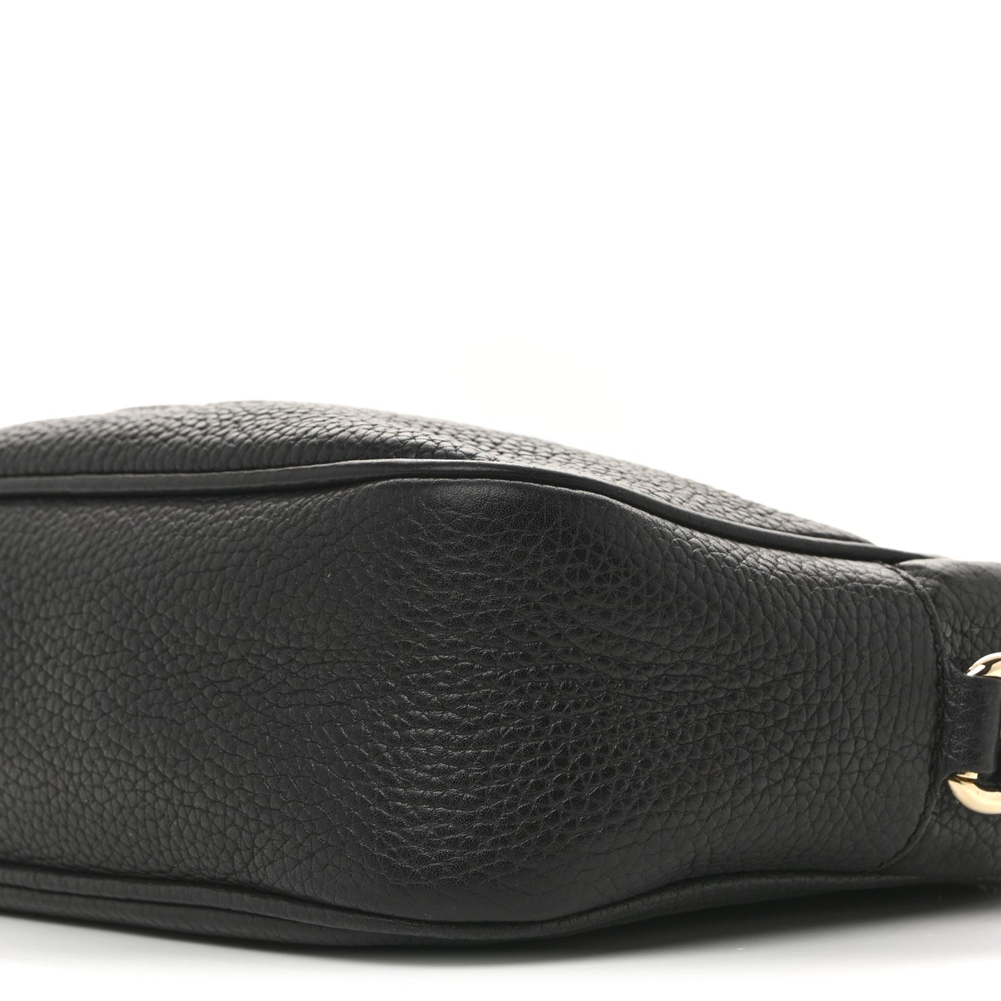 Pebbled Calfskin Small Soho Disco Bag Black
