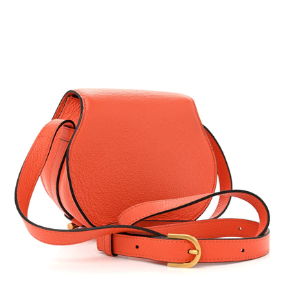 Chloe Grained Calfskin Small Marcie Saddle Bag Rusted Orange 3 of 17
