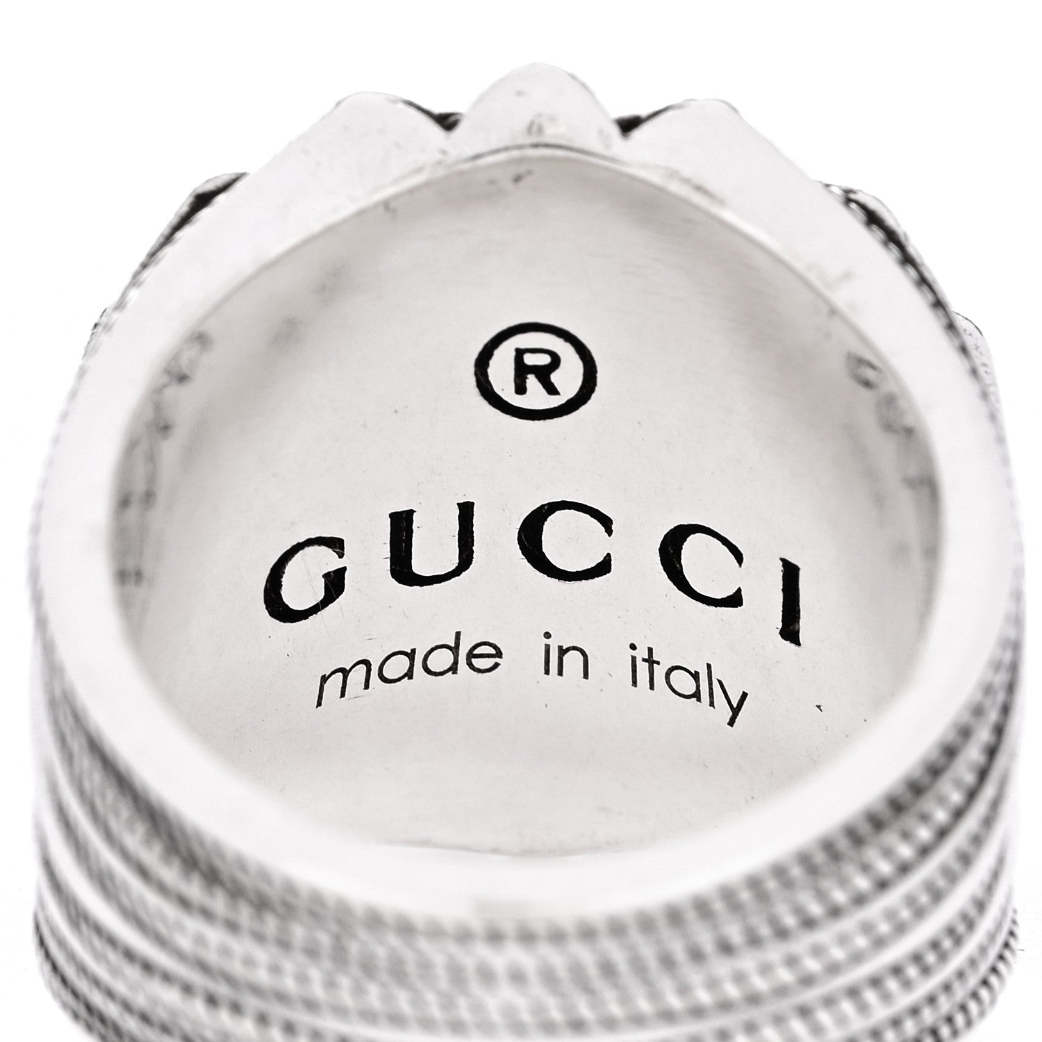 Gucci Sterling Silver Interlocking G Signet Ring 50 5.5 4 of 6