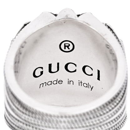 Gucci Sterling Silver Interlocking G Signet Ring 50 5.5 4 of 6