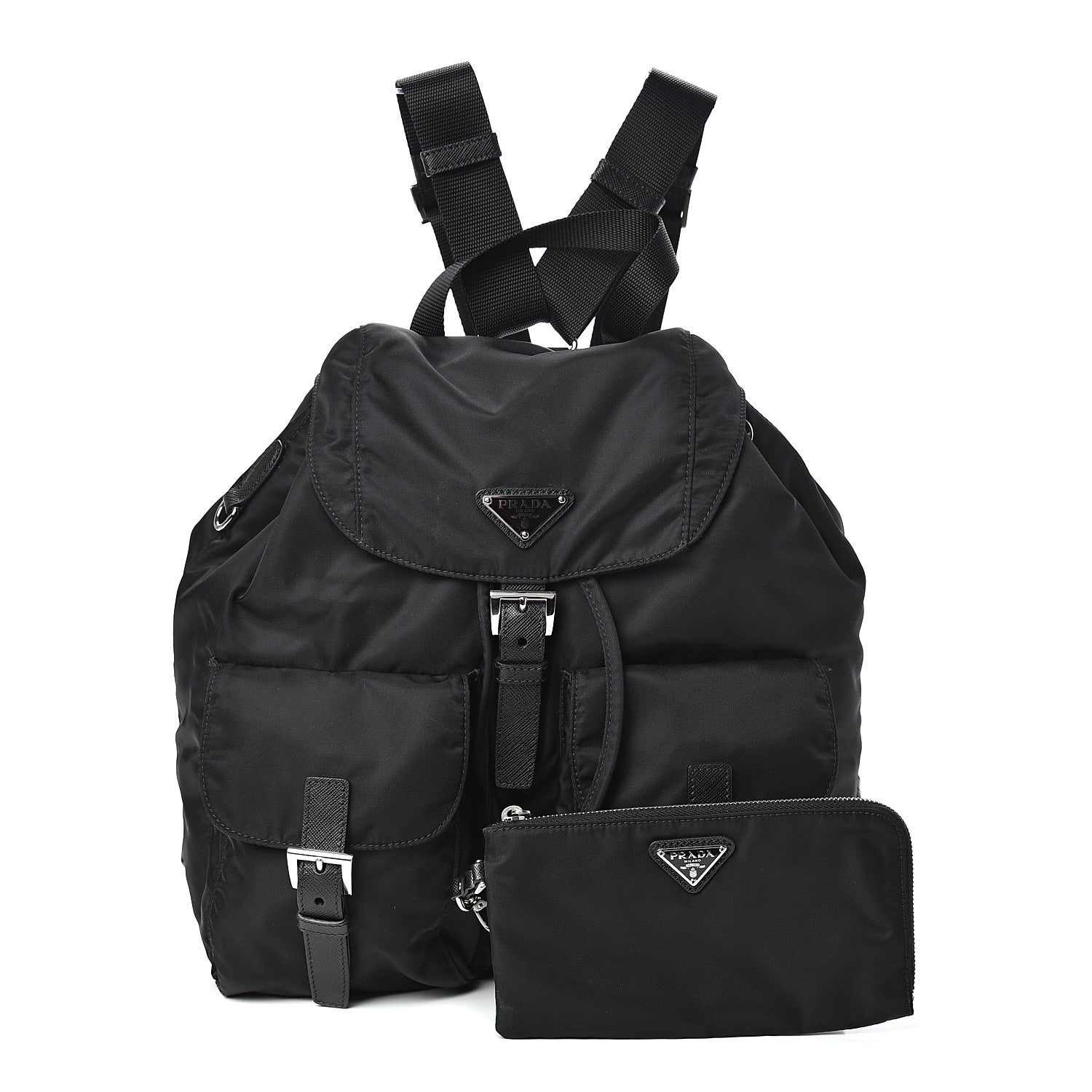 Prada Nylon Vela Medium Backpack Black 1 of 11