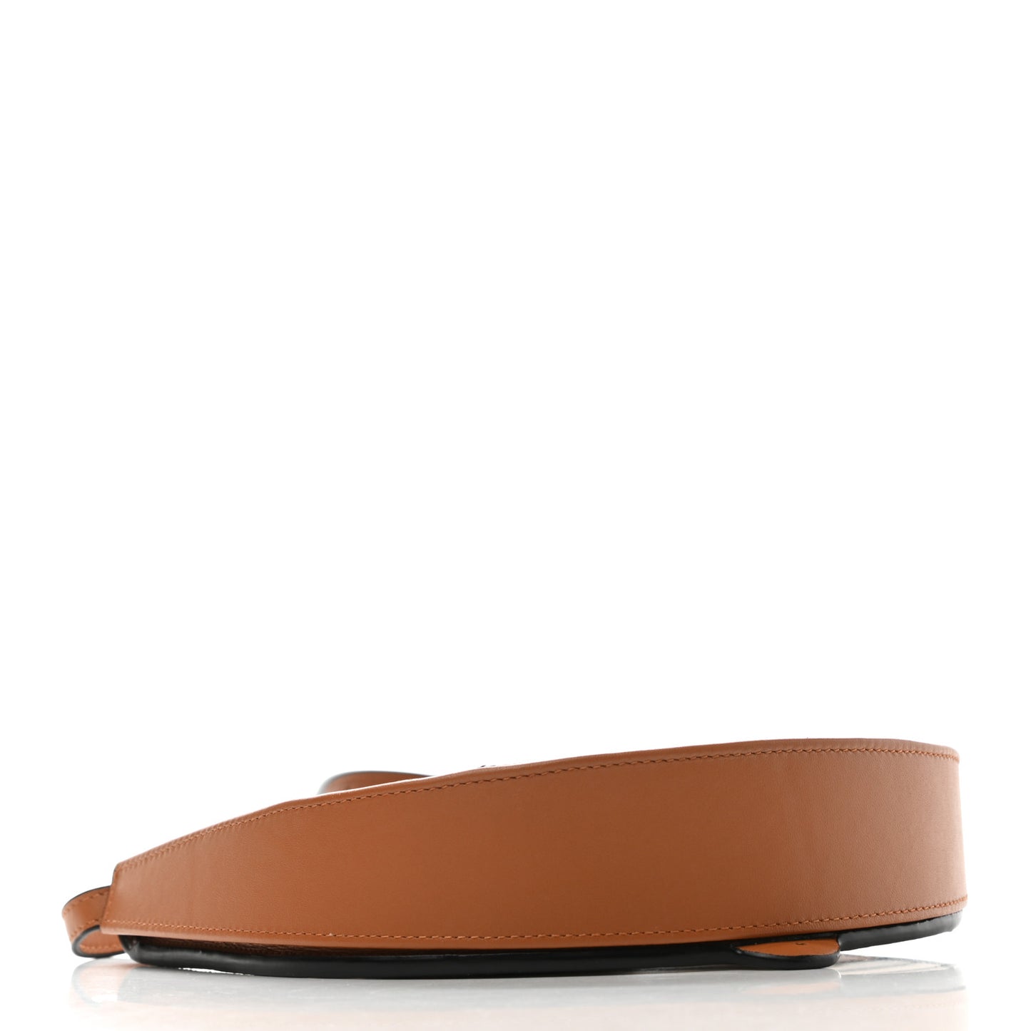 Calfskin Marine Stripe Mini Heel Shoulder Bag Tan