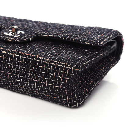 Chanel Tweed Quilted Medium Double Flap Black 9 of 9