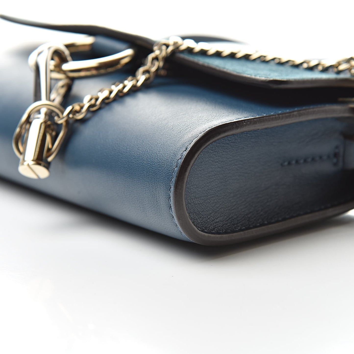 Suede Calfskin Mini Faye Shoulder Bag Majolica Blue