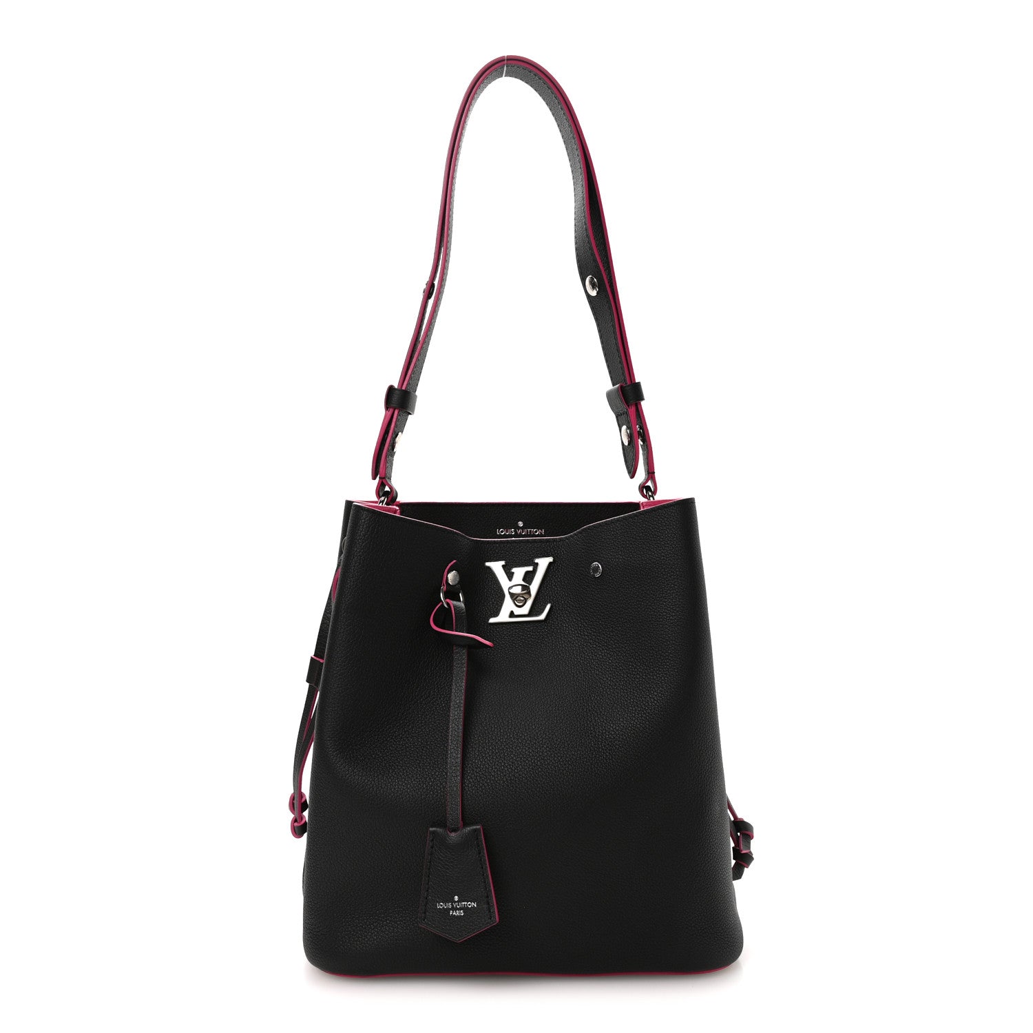 Louis Vuitton Calfskin Lockme Bucket Black 1 of 10