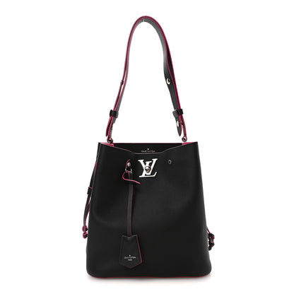Louis Vuitton Calfskin Lockme Bucket Black 1 of 10