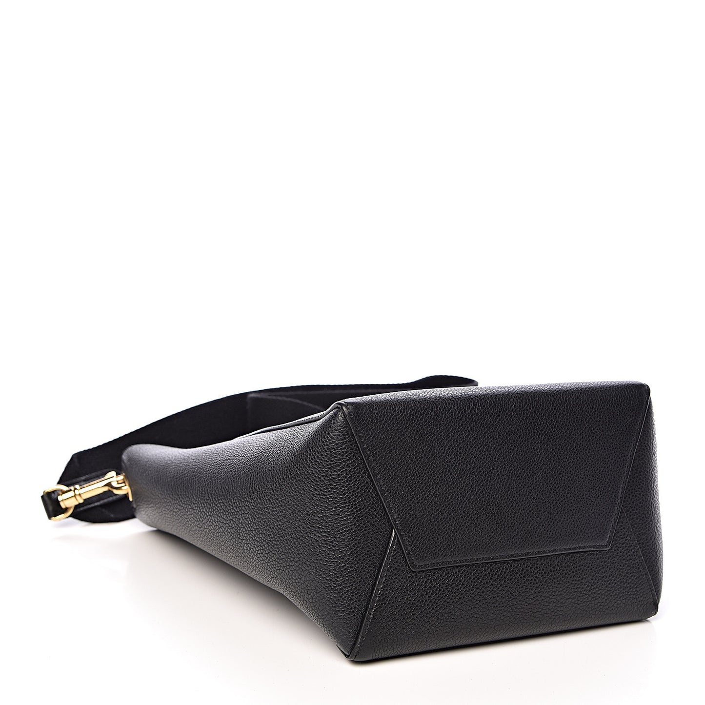 Soft Grained Calfskin Small Sangle Bucket Bag Black
