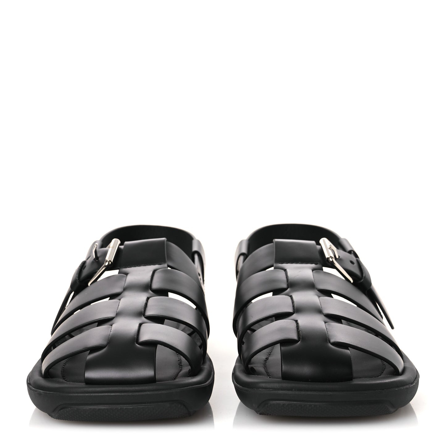Spazzolato Rois Mens Fisherman Cage Sandals 9 Black