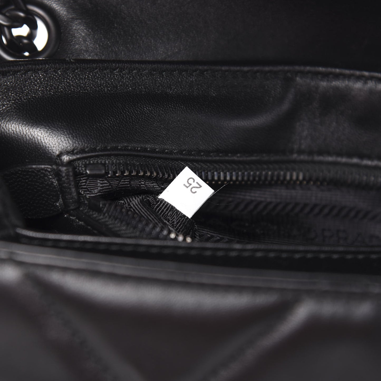 Nappa Triangle Stitched Large Spectrum Bag Black