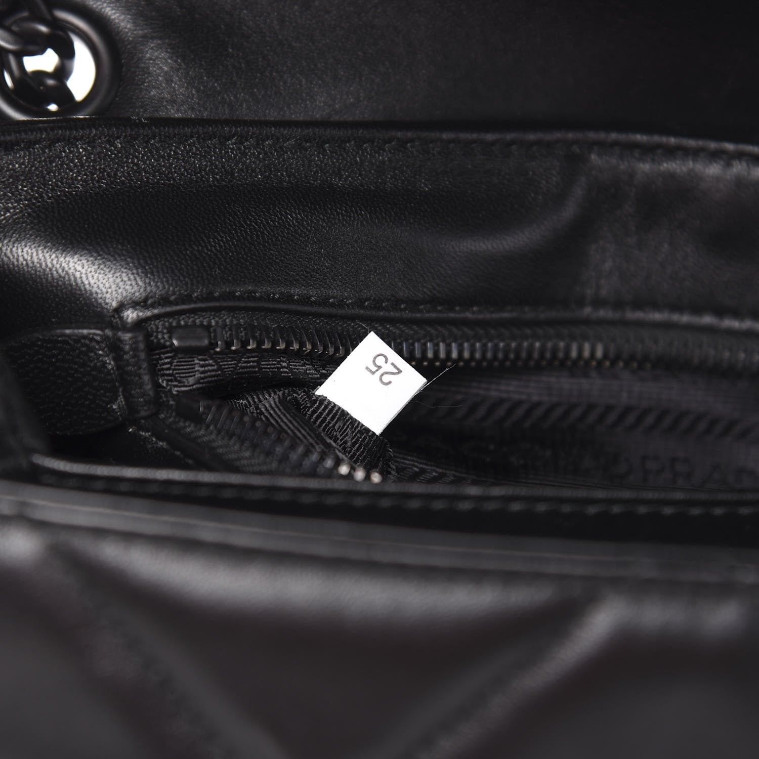 Prada Nappa Triangle Stitched Large Spectrum Bag Black 6 of 10